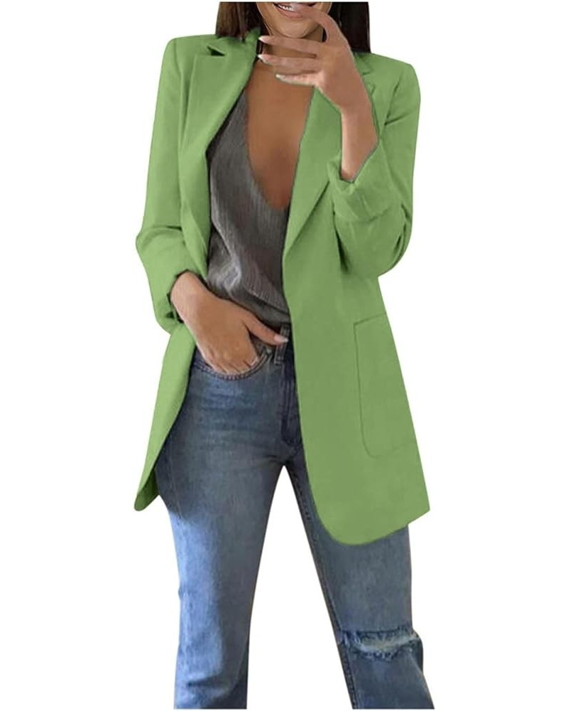 Blazers for Women Business Casual Blazers 2023 Fall Fashion Dressy Plus Size Lightweight Blazers Jackets Suits Green_1 $5.96 ...