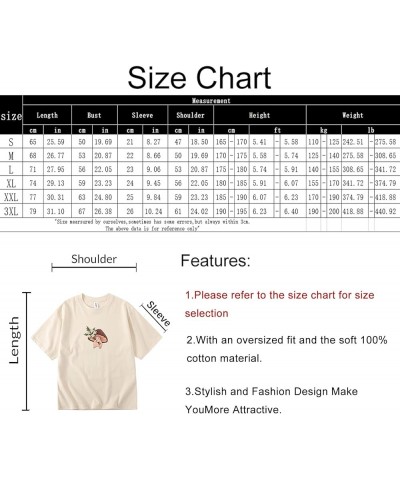 Women Cute Mushroom Oversized T Shirt Kawaii Graphic Cottagecore Tee Cotton Crewneck Short Sleeve Tops Teens Chocolate $9.34 ...