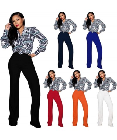 Women High Waisted Dress Pants Work Trousers Slacks Bottoms Casual Pull On Long Stretch Solid Office Business Orange $18.19 P...