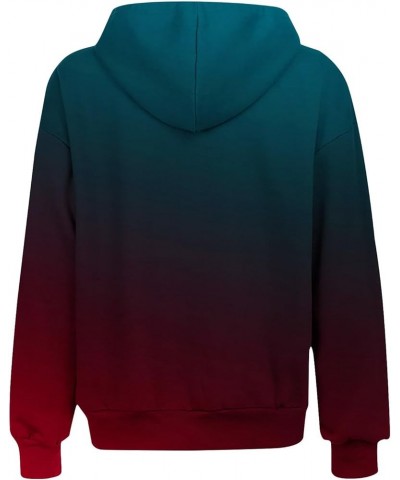 Women Fashion Ombre Tie Dye Jacket Zip Up Plus Size Y2K Hoodies Fall Long Sleeve Thick Warm Sweatshirt Casual Drawstring Coat...