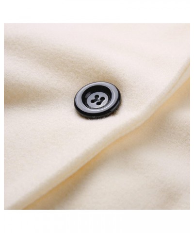 Faux Wool Coats For Women Elegant Notch Collar Slim Long Belt Windproof Pea Coat Winter Wool Blend Long Trench Coat 05beige $...