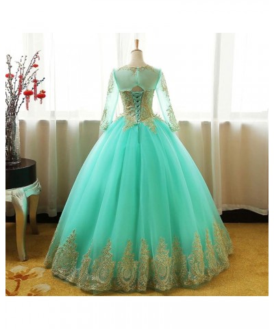 Women's Off Shoulder Gold Lace Tulle Prom Ball Gown B-mint $37.38 Dresses