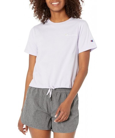 Women's Campus Drawstring Tee, Left Chest Script Urban Lilac-586158 $8.67 Activewear