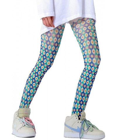Women Tights, Opaque High Waist Pantyhose, Vintage Control Top Stockings Geometric $15.98 Socks