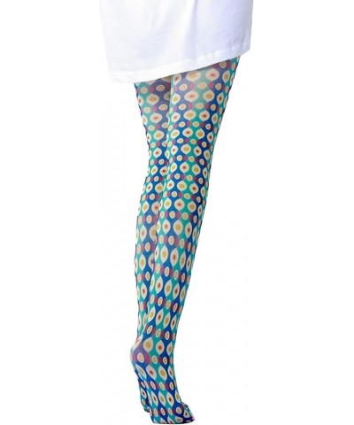 Women Tights, Opaque High Waist Pantyhose, Vintage Control Top Stockings Geometric $15.98 Socks