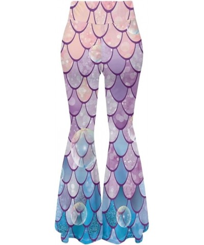 Bootcut High Waisted Yoga Pants for Women Wide Leg Pant Trousers Stretchy Flare Leggings Workout Sweatpants Mermaid Scale 2 $...