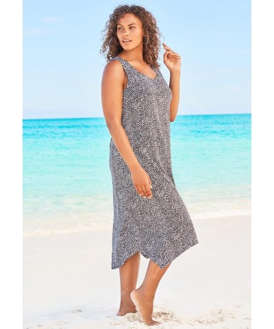 Women's Plus Size Sharktail Beach Cover Up Dress Oasis Floral $22.82 Swimsuits