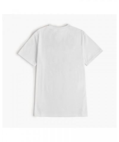 Women's Summer Hippie 70s T Shirt Cute Flower Graphic Loose Tees Crew Neck Short Sleeve Casual Tops White $9.24 T-Shirts