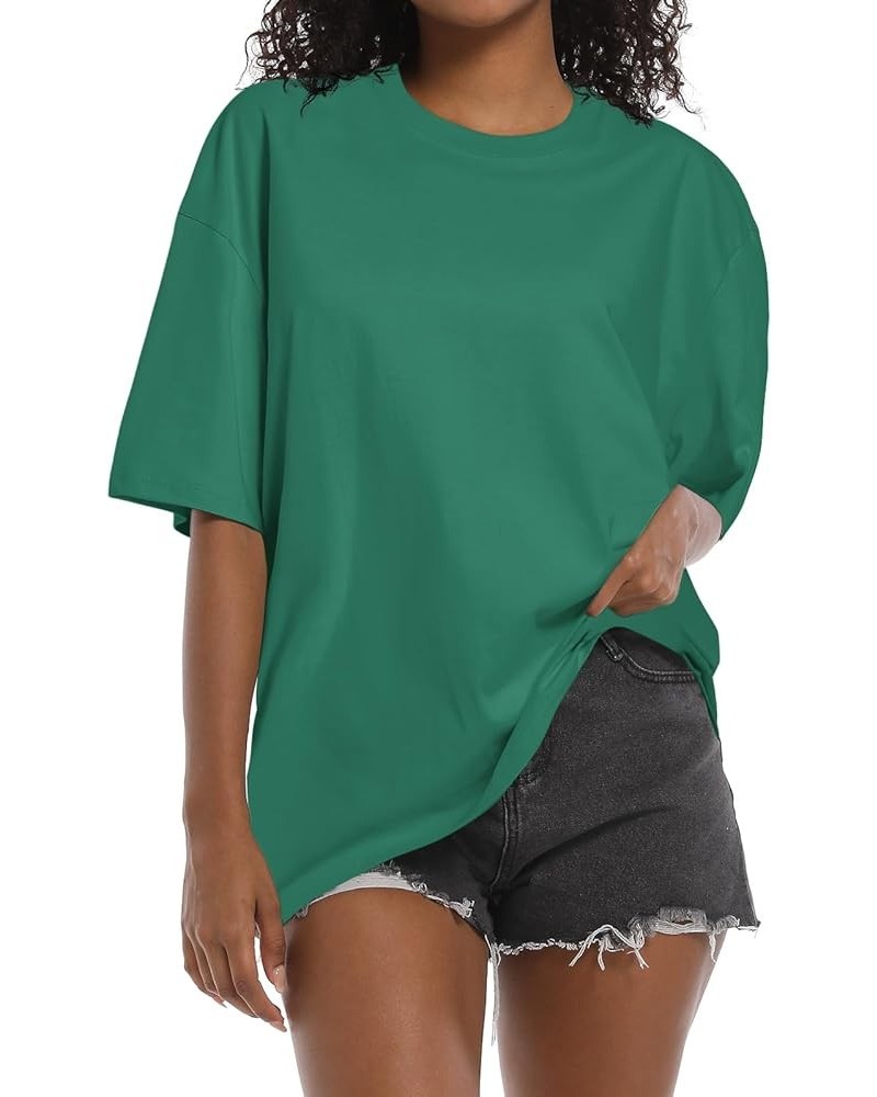 Oversized Grunge Vintage t Shirts for Women Short Sleeve Cotton Casual Baggy Tees Teens Trendy Crew Neck Loose Tops Green2 $1...