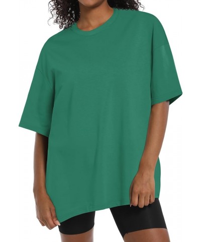 Oversized Grunge Vintage t Shirts for Women Short Sleeve Cotton Casual Baggy Tees Teens Trendy Crew Neck Loose Tops Green2 $1...