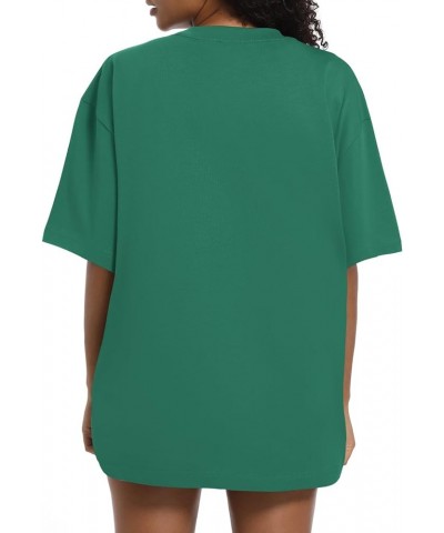 Oversized Grunge Vintage t Shirts for Women Short Sleeve Cotton Casual Baggy Tees Teens Trendy Crew Neck Loose Tops Green2 $1...