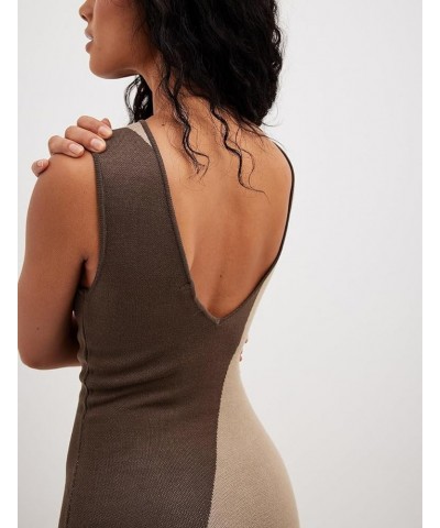 Tie Dye Tank Maxi Dress Bodycon Slit Long Dresses Slim Fit Colorful Casual Sundresses Sexy Sleeveless Summer Dresses C-brown ...