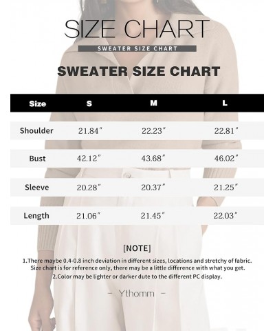 Women V Neck Drop Shoulder Cropped Sweater Polo Casual Lapel Collar Long Sleeve Knitted Sweater Fall Pullover Top Brown $14.4...