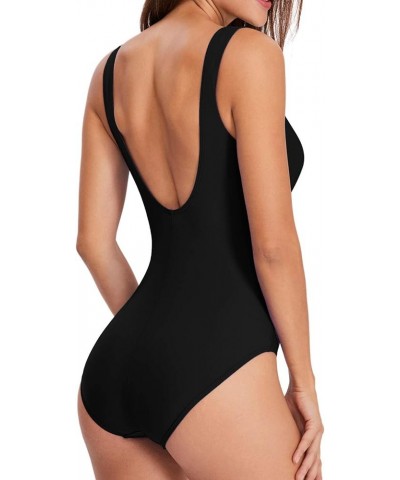 One Piece Swimsuits for Women Athletic Training Swimsuits Swimwear Slimming Bathing Suits for Women Black Fuchsia $16.11 Swim...