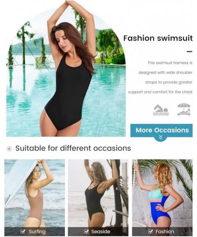 One Piece Swimsuits for Women Athletic Training Swimsuits Swimwear Slimming Bathing Suits for Women Black Fuchsia $16.11 Swim...