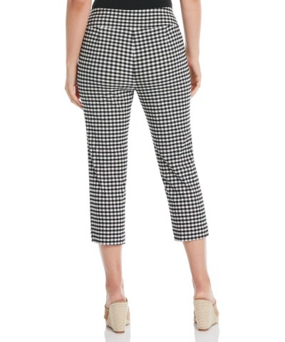 Stretch Capri (as1, Numeric, Numeric_18, Regular, Regular, Gingham Black Combo) $13.52 Pants