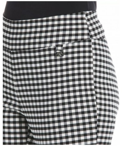Stretch Capri (as1, Numeric, Numeric_18, Regular, Regular, Gingham Black Combo) $13.52 Pants