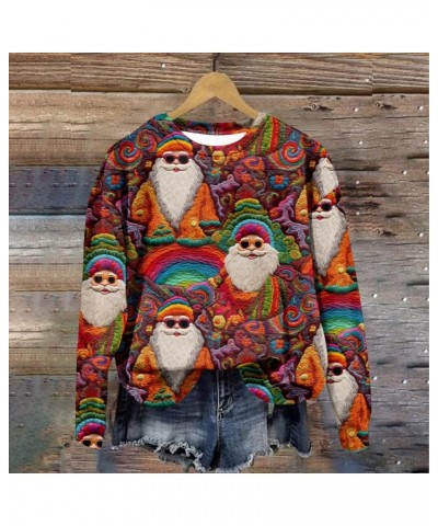 Christmas Sweatshirts for Women 2023 Xmas 3D Graphic Hoodies Long Sleeve Plus Size Tops Oversized T Shirts Pullover 7orange $...