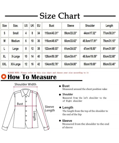 Womens Fleece Lined Jacket, Plus Size Winter Warm Parka Coat Fashion Lapel Button Down 2023 Fashion Comfy Furry Outerwear New...