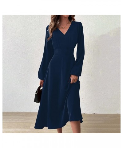Spring Dresses for Women 2024 New Years Eve V-Neck Long Sleeve Gradient Plus Size Dresses for Curvy Formal Trendy C-navy $11....