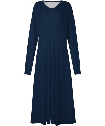 Spring Dresses for Women 2024 New Years Eve V-Neck Long Sleeve Gradient Plus Size Dresses for Curvy Formal Trendy C-navy $11....
