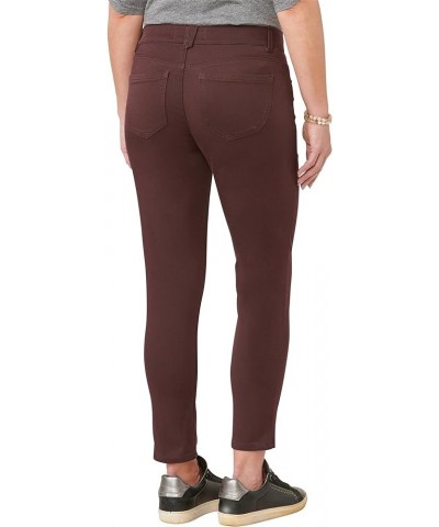Women's Petite Ab Solution Ankle Length Twill Pant Cabernet $27.34 Others