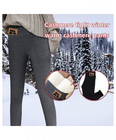 Womens Sherpa Lined Leggings Winter Warm Elastic Thermal Pants Soft Fleece Lining Thick Yoga Tights Underwear Bottoms 03 Gray...