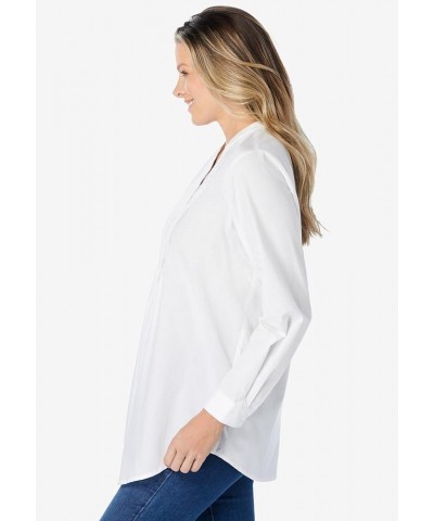 Women's Plus Size Perfect Pintuck Tunic Black Gingham $23.19 Tops