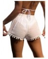 Women's Bikini Bottom Swimsuit Cover Up Pom Pom Tassel Beach Shorts White a $9.60 Swimsuits