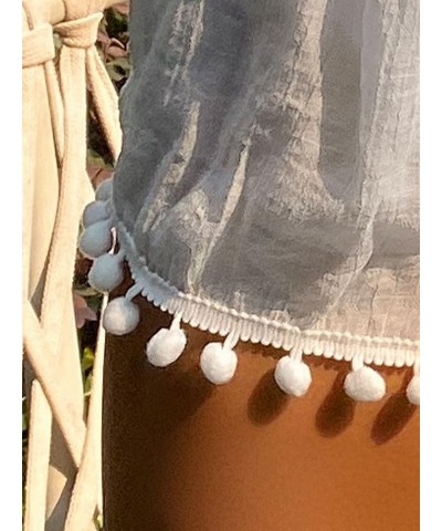 Women's Bikini Bottom Swimsuit Cover Up Pom Pom Tassel Beach Shorts White a $9.60 Swimsuits