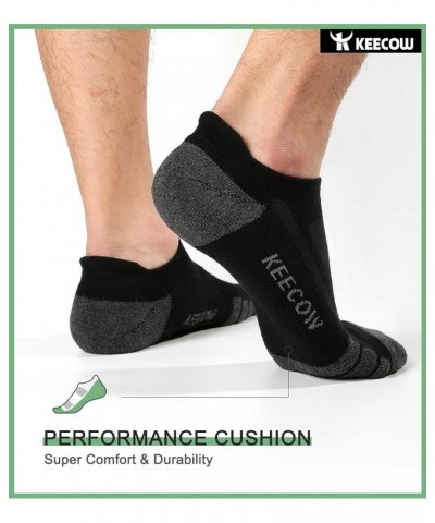 Ankle Athletic Running Cushioned Socks for Men & Women No Show Low Cut Sports Cotton Tab Socks 6 Pairs Black $10.25 Socks