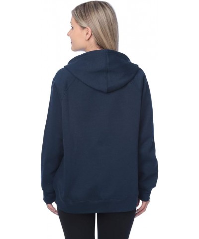 Womens Sweatshirt Plus Size Heavyweight Active Fleece Full Zip-Up Hoodie Blue Color $11.69 Hoodies & Sweatshirts