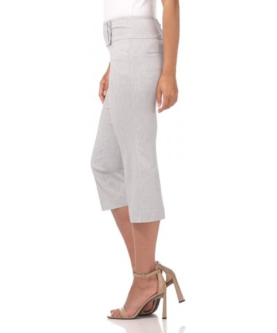 Ease into Comfort Pull-On Dressy Capris for Women with Back Lacing Detail Platinum Mix $26.95 Pants