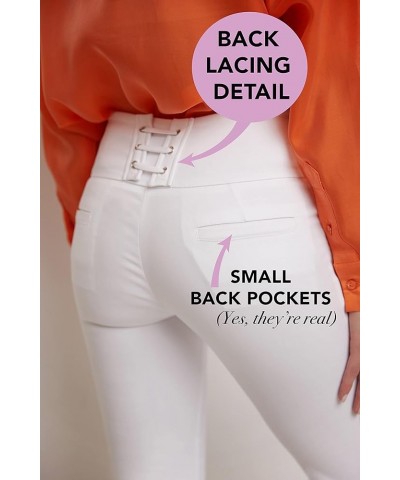 Ease into Comfort Pull-On Dressy Capris for Women with Back Lacing Detail Platinum Mix $26.95 Pants