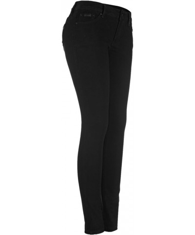 Women's Trendy Skinny 5 Pocket Stretch Uniform Pants Denim Black $15.75 Pants