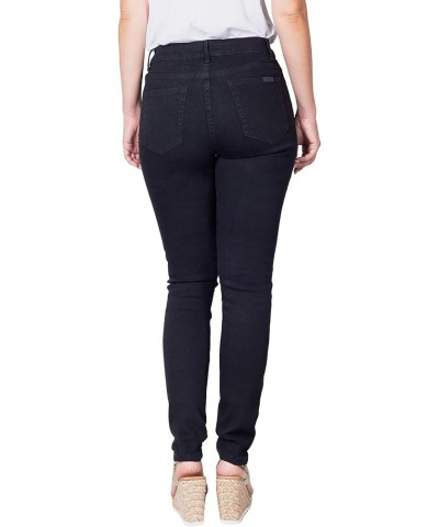 Women's Trendy Skinny 5 Pocket Stretch Uniform Pants Denim Black $15.75 Pants
