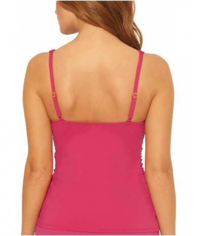 Womens Swimwear U-Wire Tankini Top Solid Pink 6 $16.52 Swimsuits