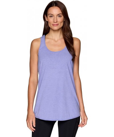 Active Women's Fashion Back Detail Flowy Yoga Tank Top Purple Iris $15.74 Activewear