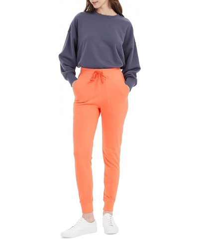 Women's French Terry Joggers Sweatpants with Pockets Drawstring Athletic Lounge Pants 28 Orange Coral $17.09 Activewear