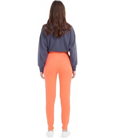 Women's French Terry Joggers Sweatpants with Pockets Drawstring Athletic Lounge Pants 28 Orange Coral $17.09 Activewear