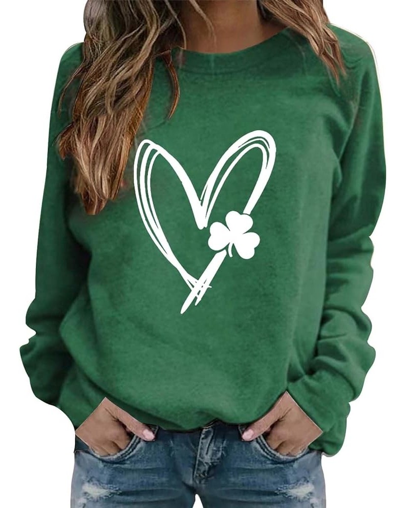 Women's St Patrick's Day T Shirts Shamrock Clover Print Long Sleeve Shirts Fashion Holiday for Women Green 2 $9.51 Underwear