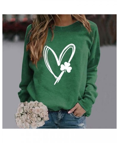 Women's St Patrick's Day T Shirts Shamrock Clover Print Long Sleeve Shirts Fashion Holiday for Women Green 2 $9.51 Underwear