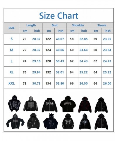 Skeleton Hoodie Men Women Full Zip Up Rhinestone Skull Graphic Print Over Face Hoodies Oversized Jackets Style18 $16.42 Others