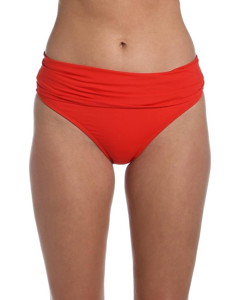 Women's Island Goddess Standard Banded Hipster Swimsuit Bottom Cherry $32.84 Swimsuits