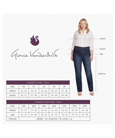 Women's Amanda Basic Jean Short Plus Size Stonewood Floral Romance $16.03 Shorts