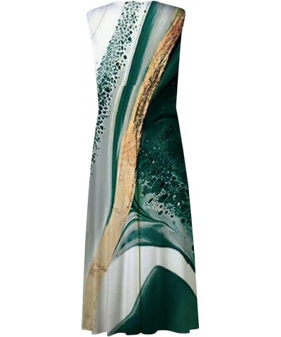 Wedding Guest Dresses for Women Sexy Sleeveless Low V Neck Maxi Dress Vintage Floral Printed Party Swing Long Dresses 04-dark...