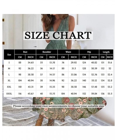 Wedding Guest Dresses for Women Sexy Sleeveless Low V Neck Maxi Dress Vintage Floral Printed Party Swing Long Dresses 04-dark...