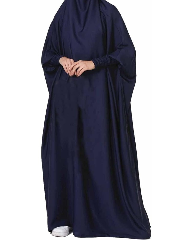 Women's Muslim Abaya Dress One-Piece Prayer Dress Islamic Full Length Kaftan with Hijab Dubai Maxi Dress Dark Blue $27.55 Swi...