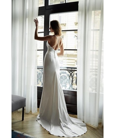Beach Wedding Dress for Bride 2023 Lace Applique Mermaid Tulle Bridal Wedding Gown 10ivory $41.85 Dresses