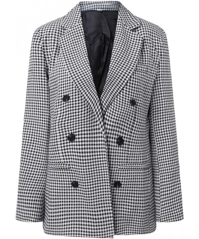 Womens Blazer, Double Breasted Cardigan Formal Suit Long Sleeve Lapels Jacket Business Office Blazer Jackets Black Black $18....